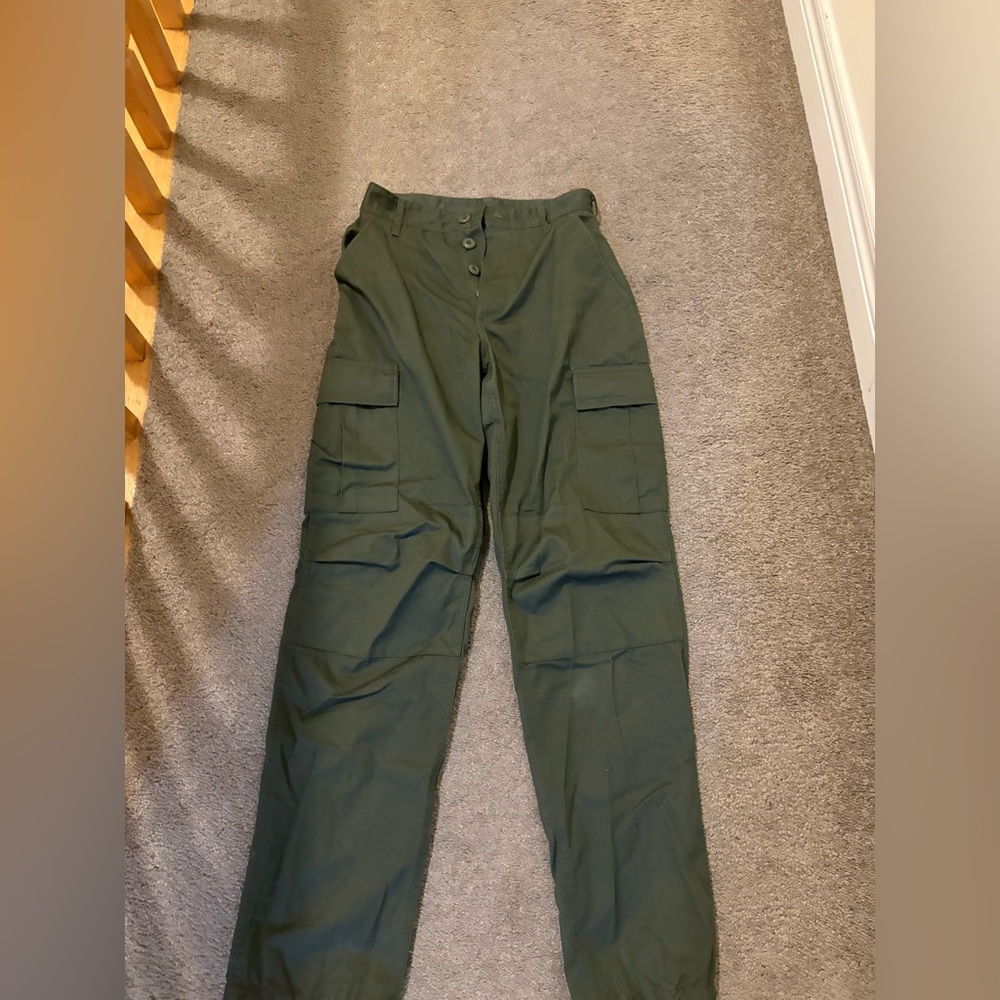 Green Cargo Pants Unisex